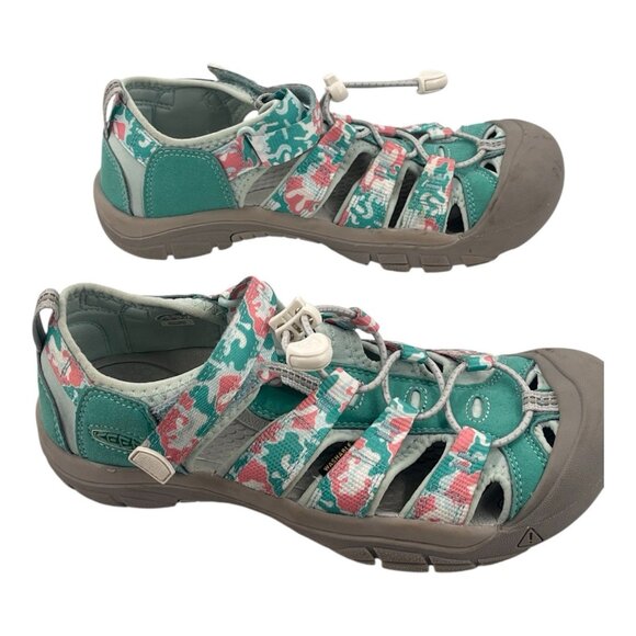 KEEN Teal Camo Waterproof Hiking Sandals Kid’s US 5 - Picture 5 of 7